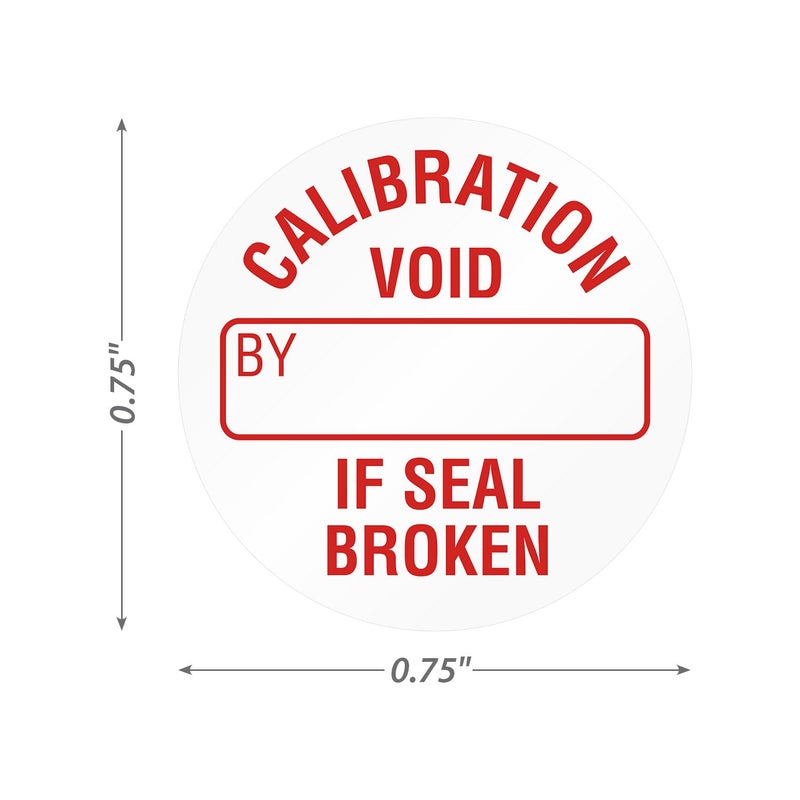 SmartSign Calibration Void If Seal Broken Tamper Resistant Vinyl Labels in Dispenser Box | Pack of 250, 0.75" x 0.75", Adhesive Vinyl Stickers, Made in USA - Image 4